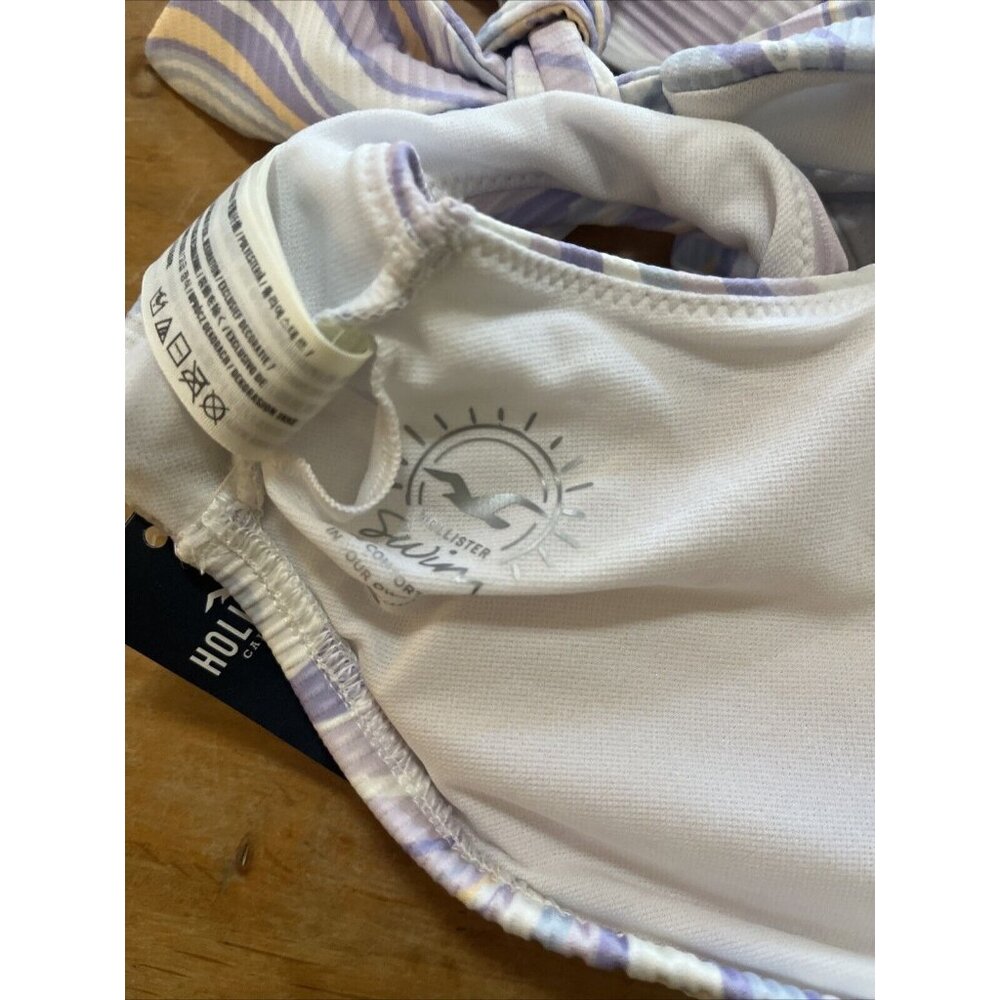 Hollister Swim Top Bikini Small Brand New with Tags Lavender Swirl - Picture 6 of 8